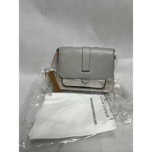 NWT Ampere Creation Gray Vegan Leather Crossbody Bag.